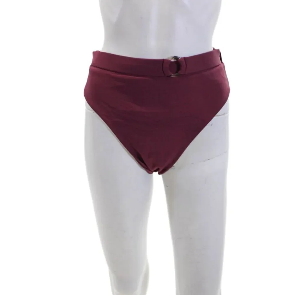 Juillet Womens Ashley Bathing Suit Bikini Bottom Rosewood Red Size Extra L